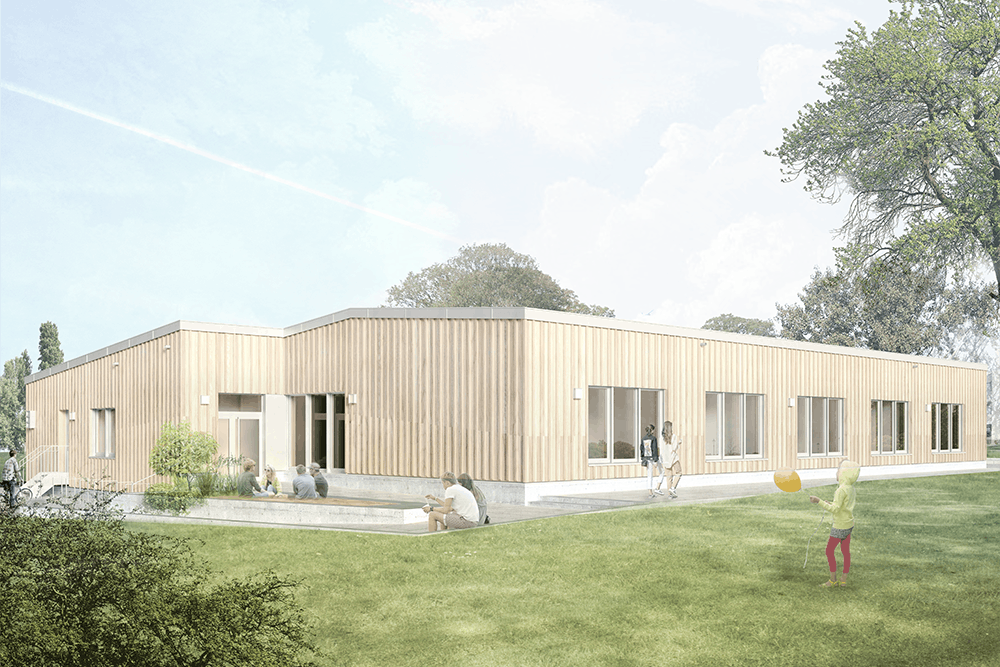 In Marzahn-Hellersdorf wird für Kinder und Jugendliche ein neues Gebäude in der Senftenberger Straße gebaut.