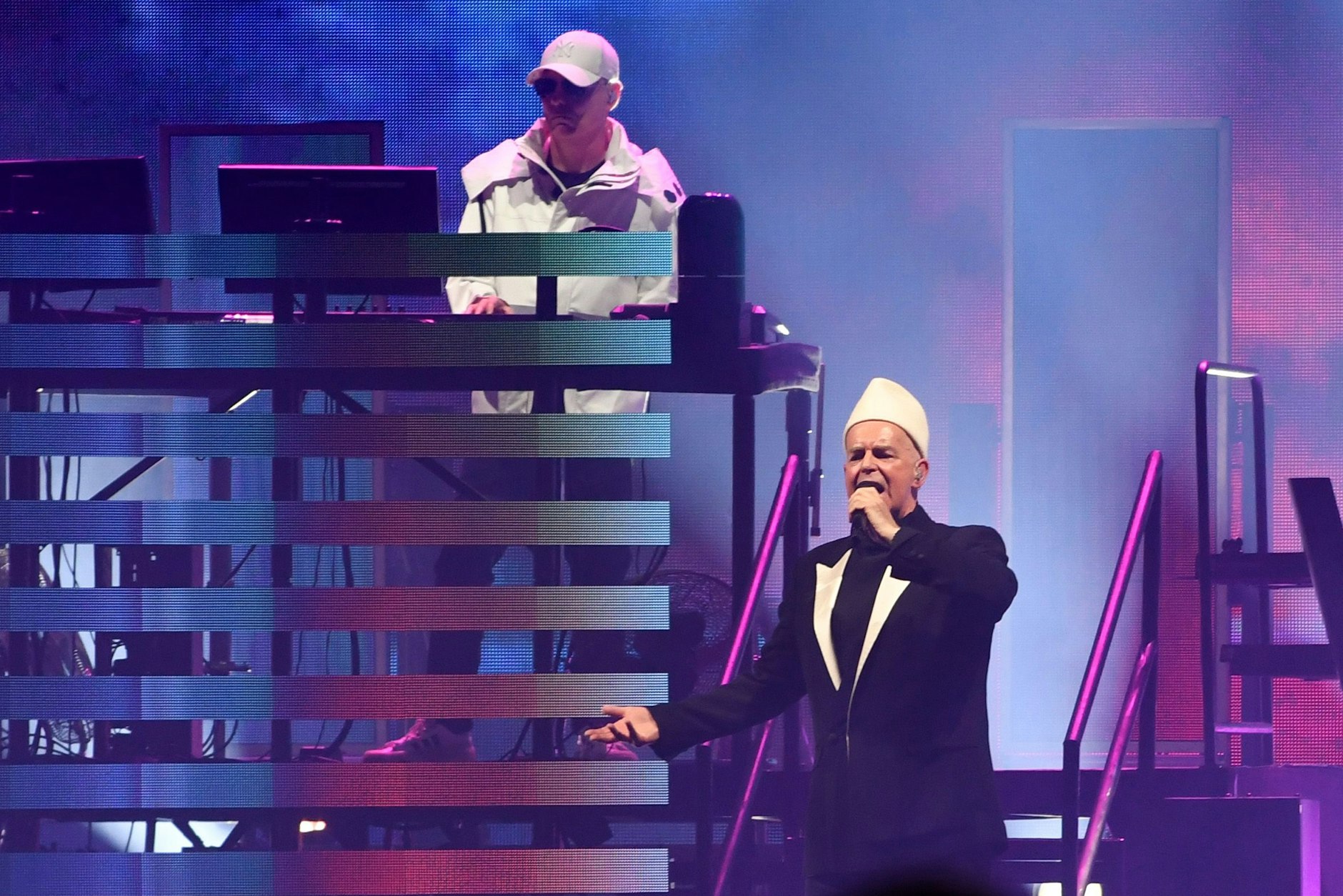 Die Pet Shop Boys in der Berliner Uber Arena bei ihrem Konzert im Juli 2024