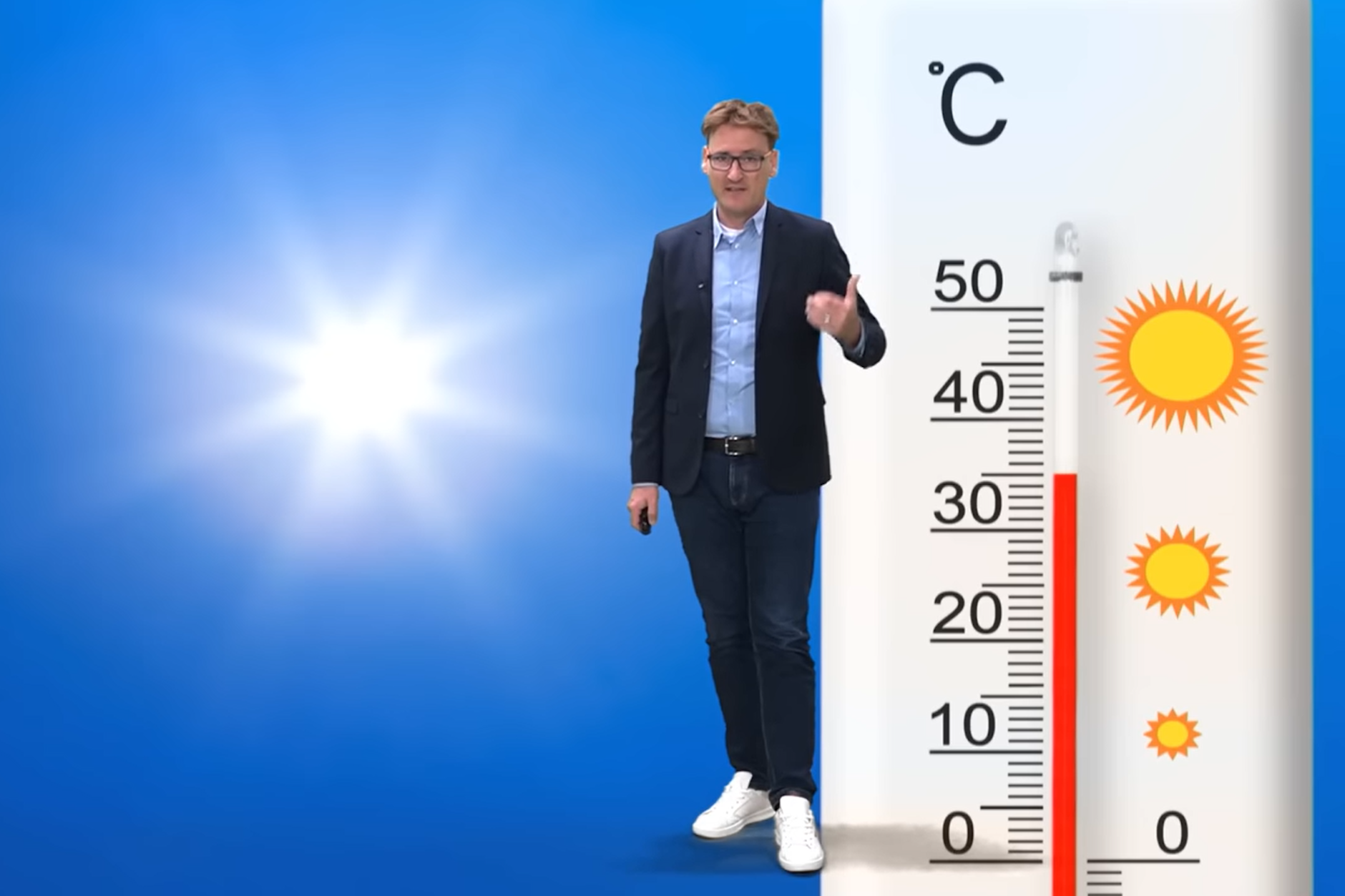 Meteorologe Dominik Jung von wetter.net stellt die Prognosen für den Sommer 2025 vor.