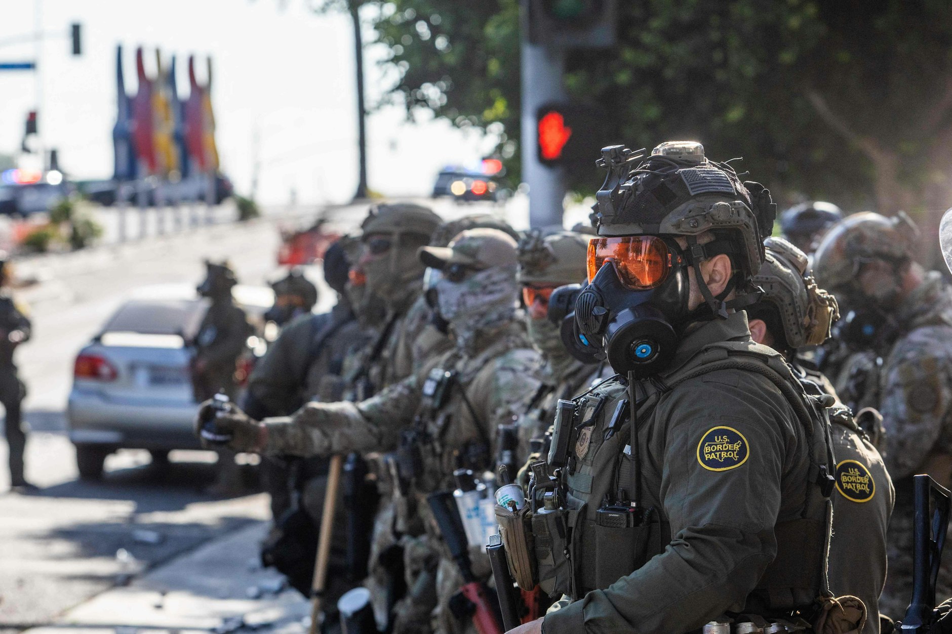 Los Angeles, California, 7. Juni 2025: Proteste in Paramount