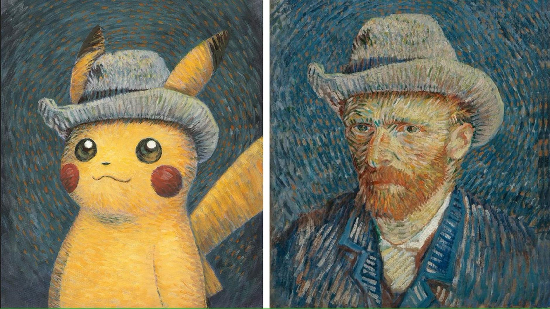 Die Sammelkarte Pikachu mit grauem Filzhut wurde einem Selbstporträt von Maler Vincent Van Gogh nachempfunden - und sorgte 2023 für einen Ansturm im Van Gogh Museum in Amsterdam.