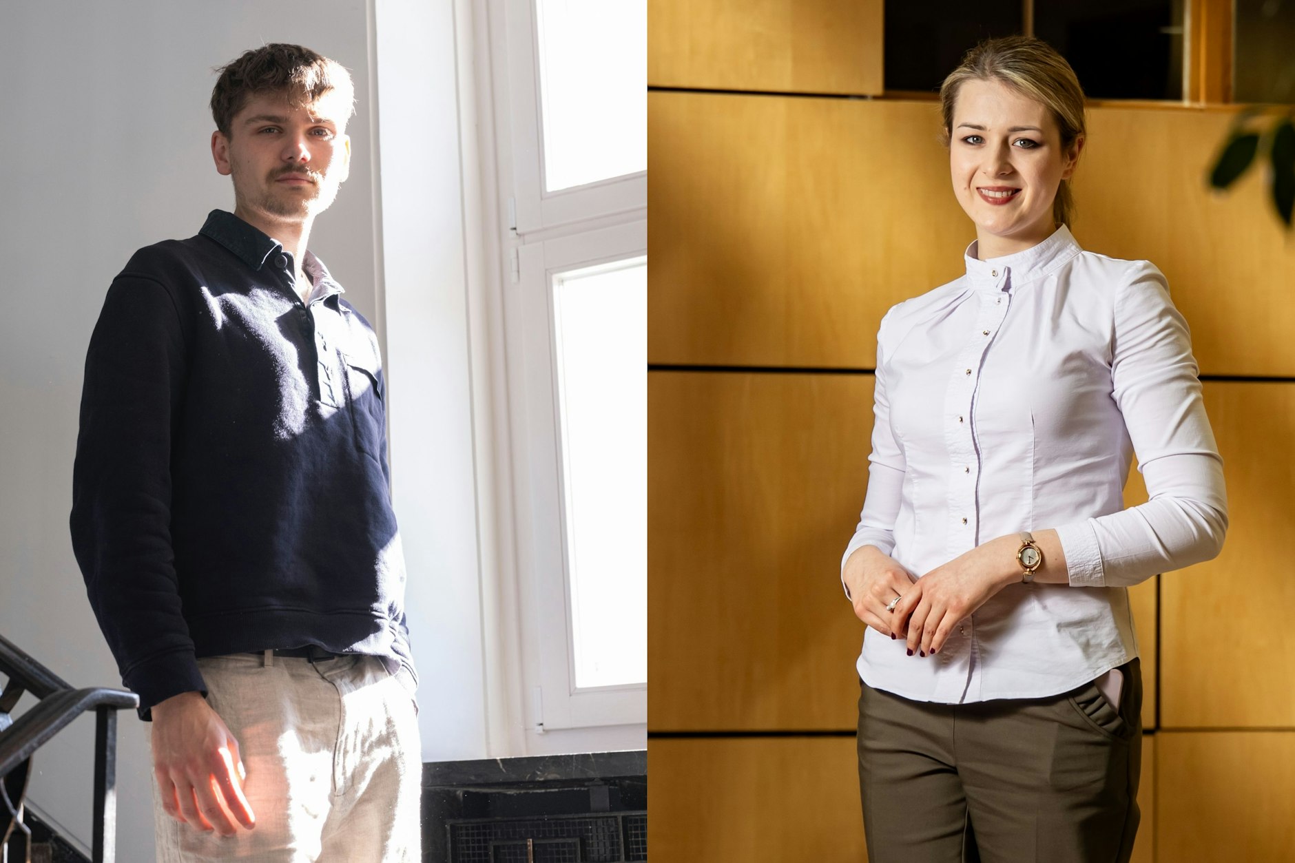 Luke Hoß (Die Linke) und Diana Zimmer (AfD): Unter jungen Wählern waren ihre Parteien bei der vergangenen Bundestagswahl am beliebtesten.