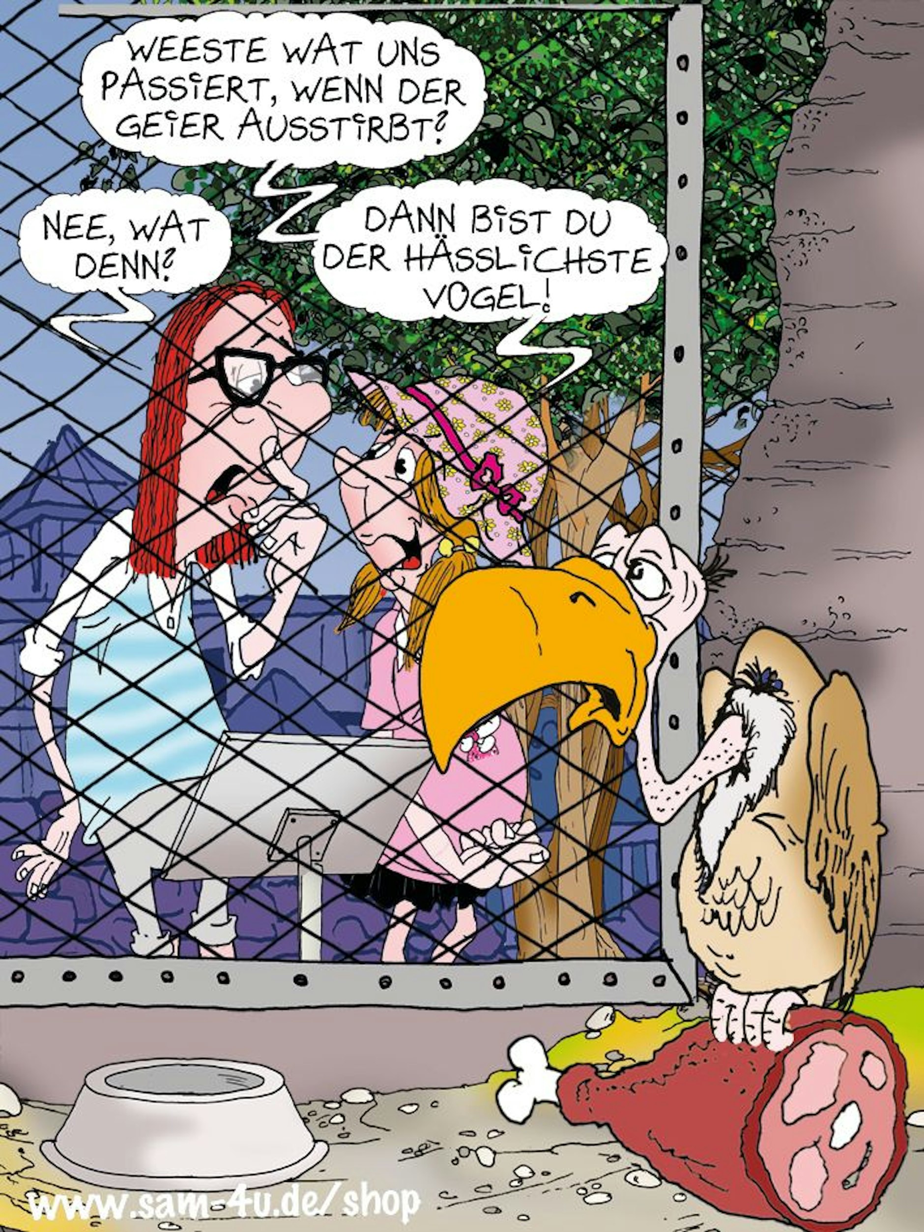 Auch heute gibt's an dieser Stelle unseren Cartoon des Tages von Zeichner Sam Paff aus Berlin - was wäre die Rubrik Witz des Tages ohne ihn?