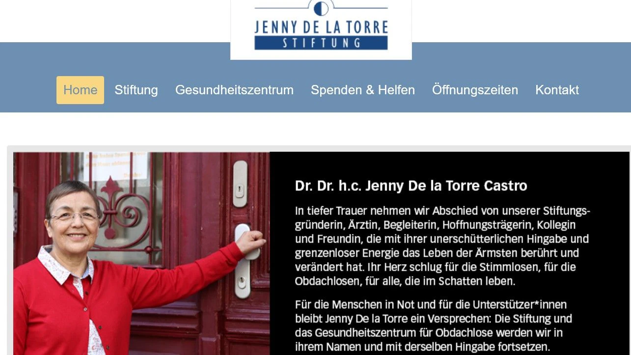 So verabschiedet sich die Torre-Stiftung von Jenny De la Torre.