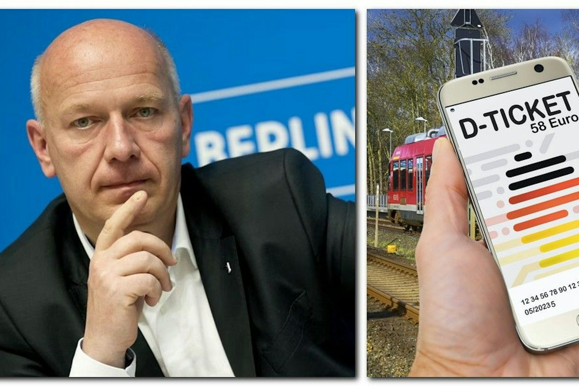 Berlins Regierender Bürgermeister Kai Wegner schießt sich auf das Deutschlandticket ein.