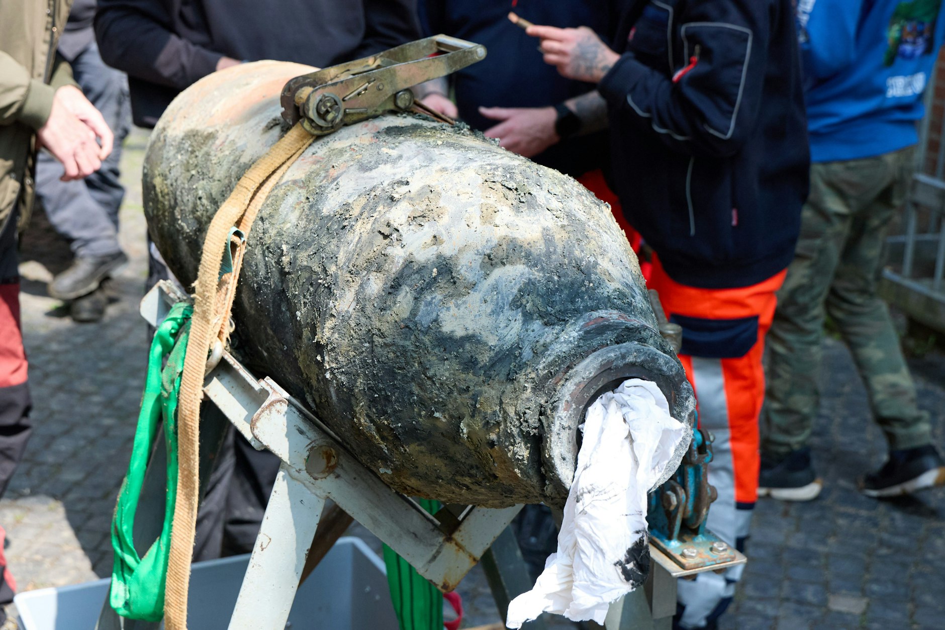 So eine ähnliche Weltkriegsbombe wurde in Spandau gefunden.