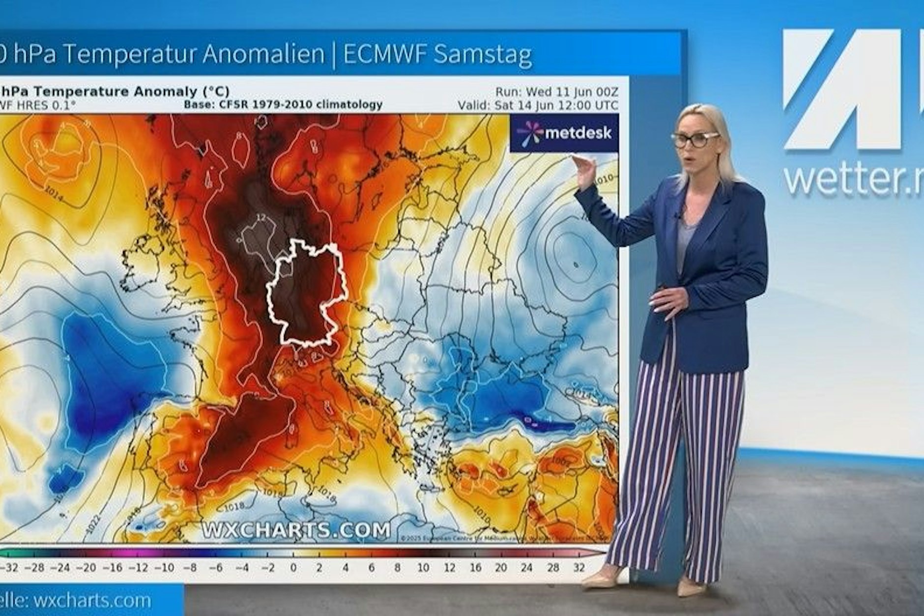 Deutschland liegt im Hitze-Zentrum, das Wetter wird extrem, weiß Wetter-Expertin Kathy Schrey von wetter.net.