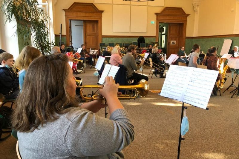 Das „Stadtorchester Cöpenick“ bei einer Probe.