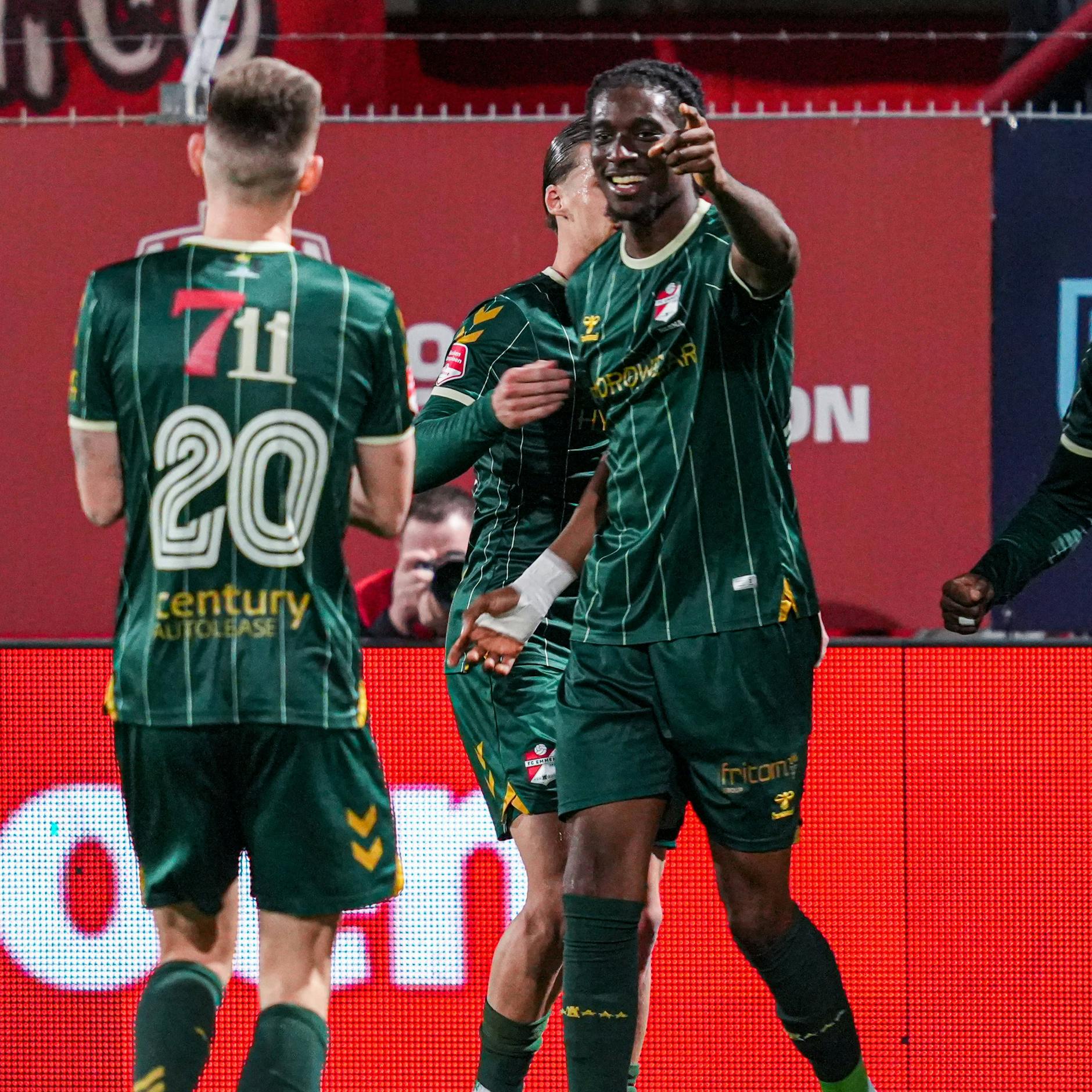 Herthas Pechvogel Kelian Nsona hat in Holland beim FC Emmen sein Lachen wieder gefunden.