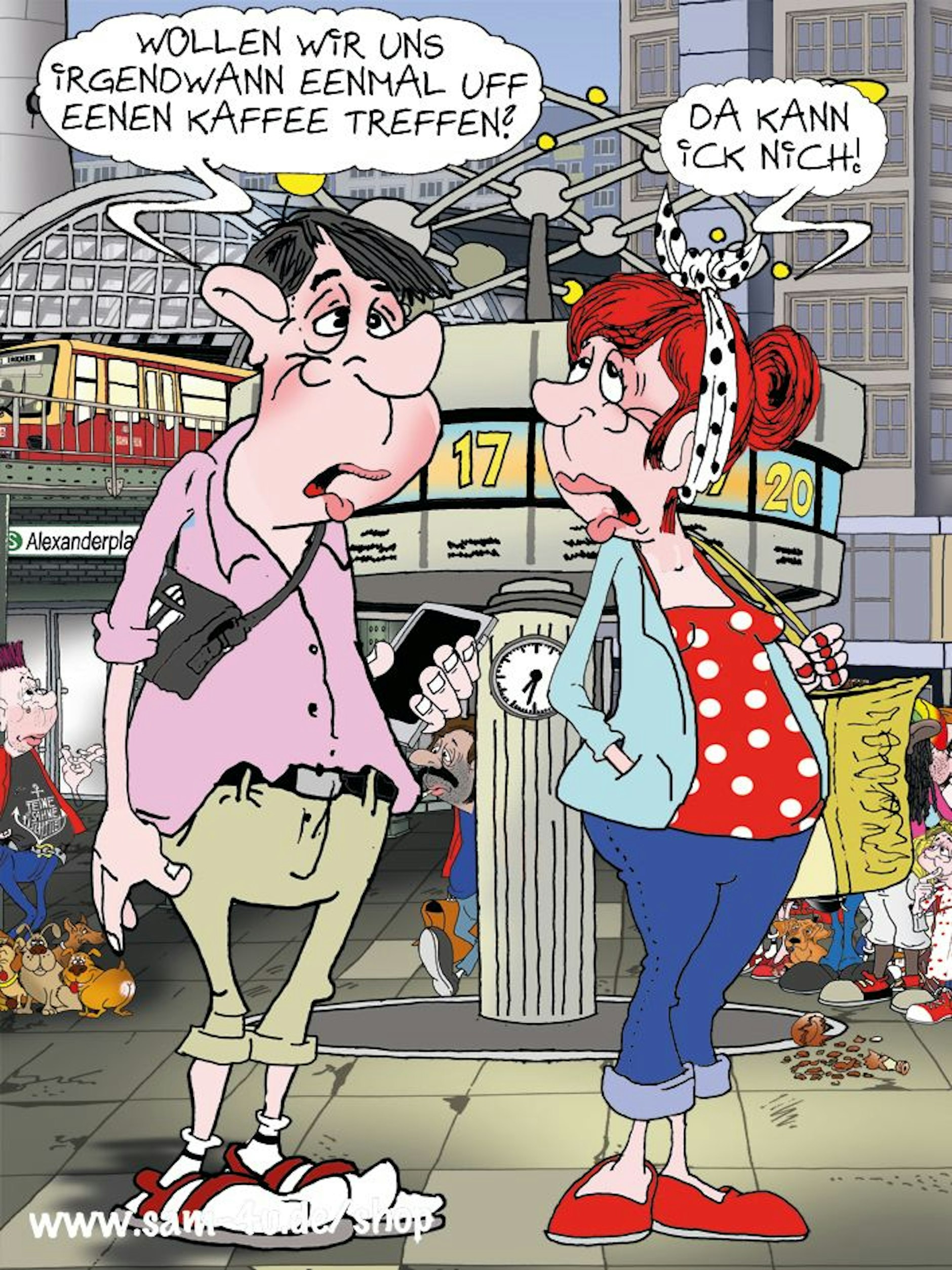 Er gehört zu unserer Rubrik Witz des Tages: Der Cartoon des Tages kommt auch heute von Zeichner Sam Paff aus Berlin.