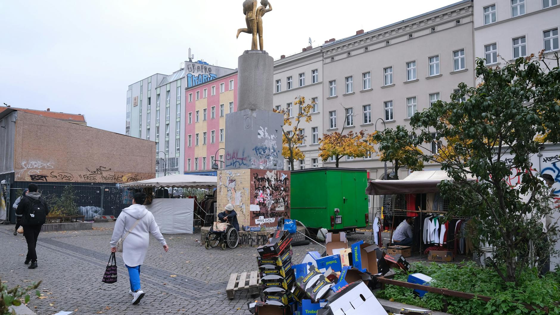 Lebensmittelreste auf dem Markt am Hermannplatz locken Ratten an.