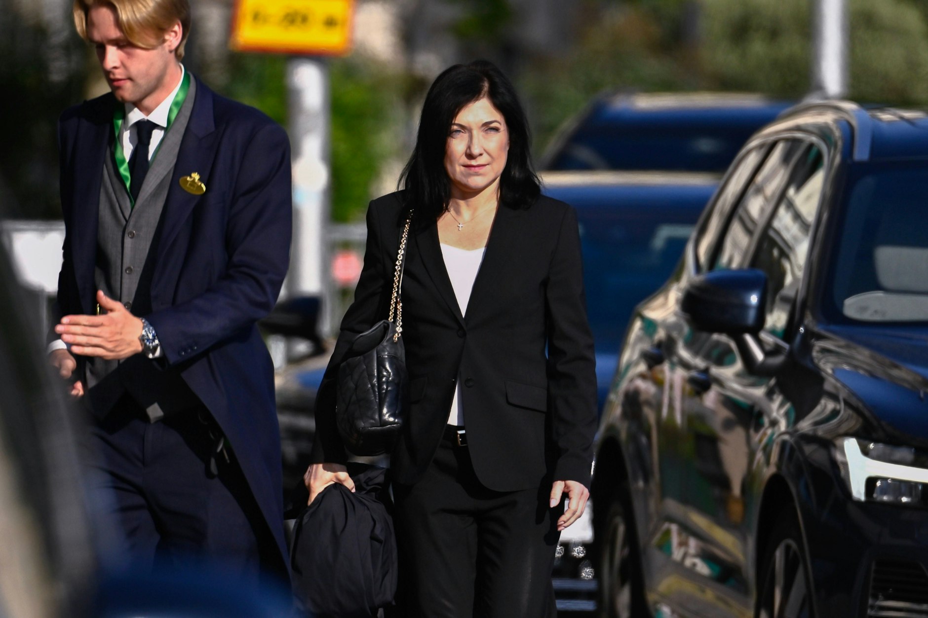 Die Wirtschaftsministerin bei der Bilderberg-Konferenz vergangene Woche im Grand Hotel im schwedischen Stockholm.