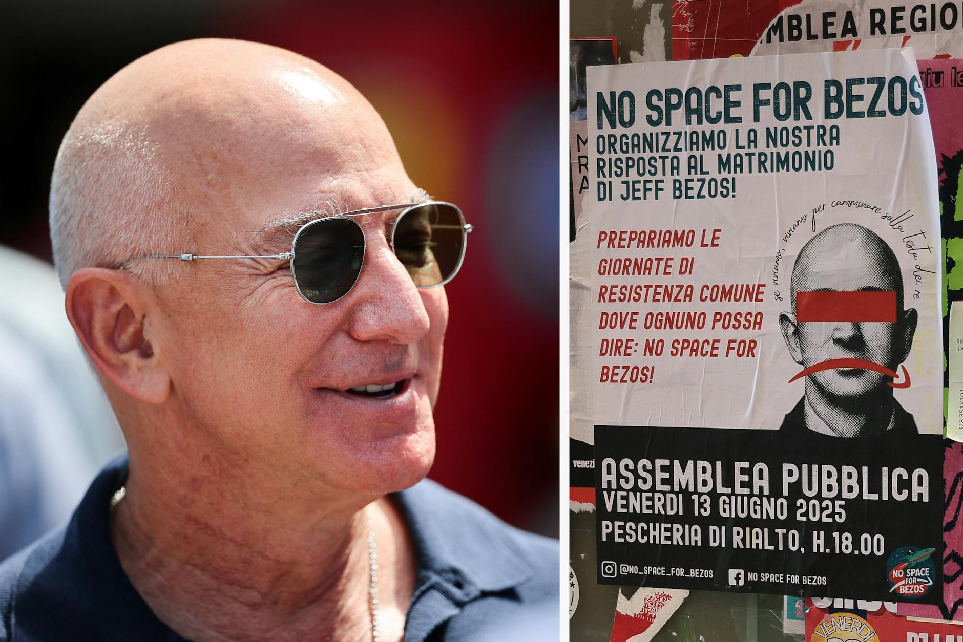 Wird die Hochzeit seiner Träume zum Albtraum? In Venedig ist Bezos kein gern gesehener Gast.