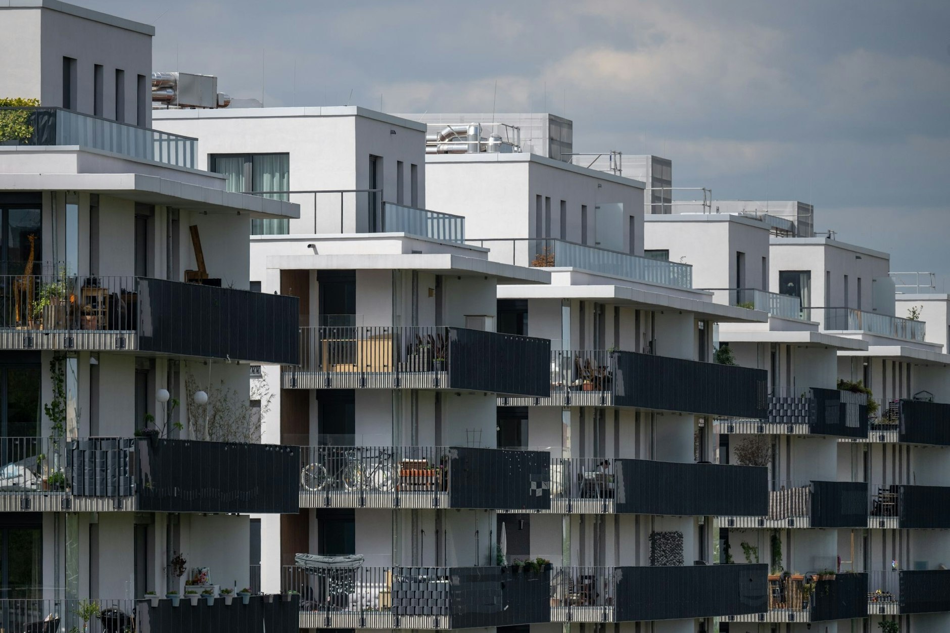 Blick auf Neubauwohnungen im Berliner Bezirk Schöneberg