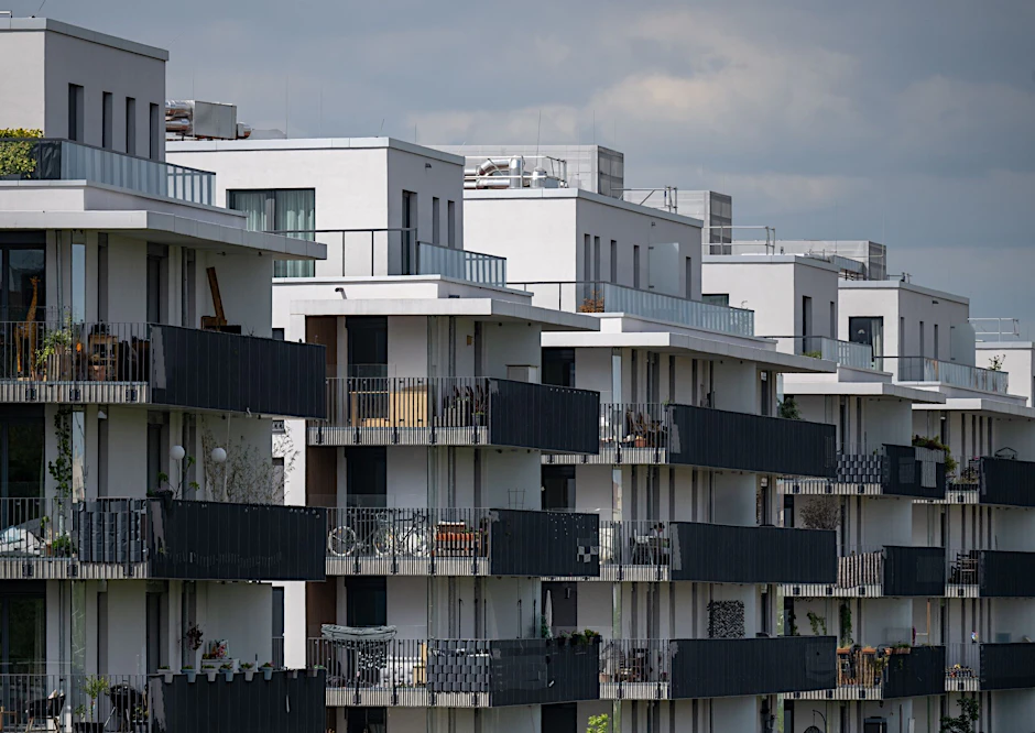 Blick auf Neubauwohnungen im Berliner Bezirk Schöneberg