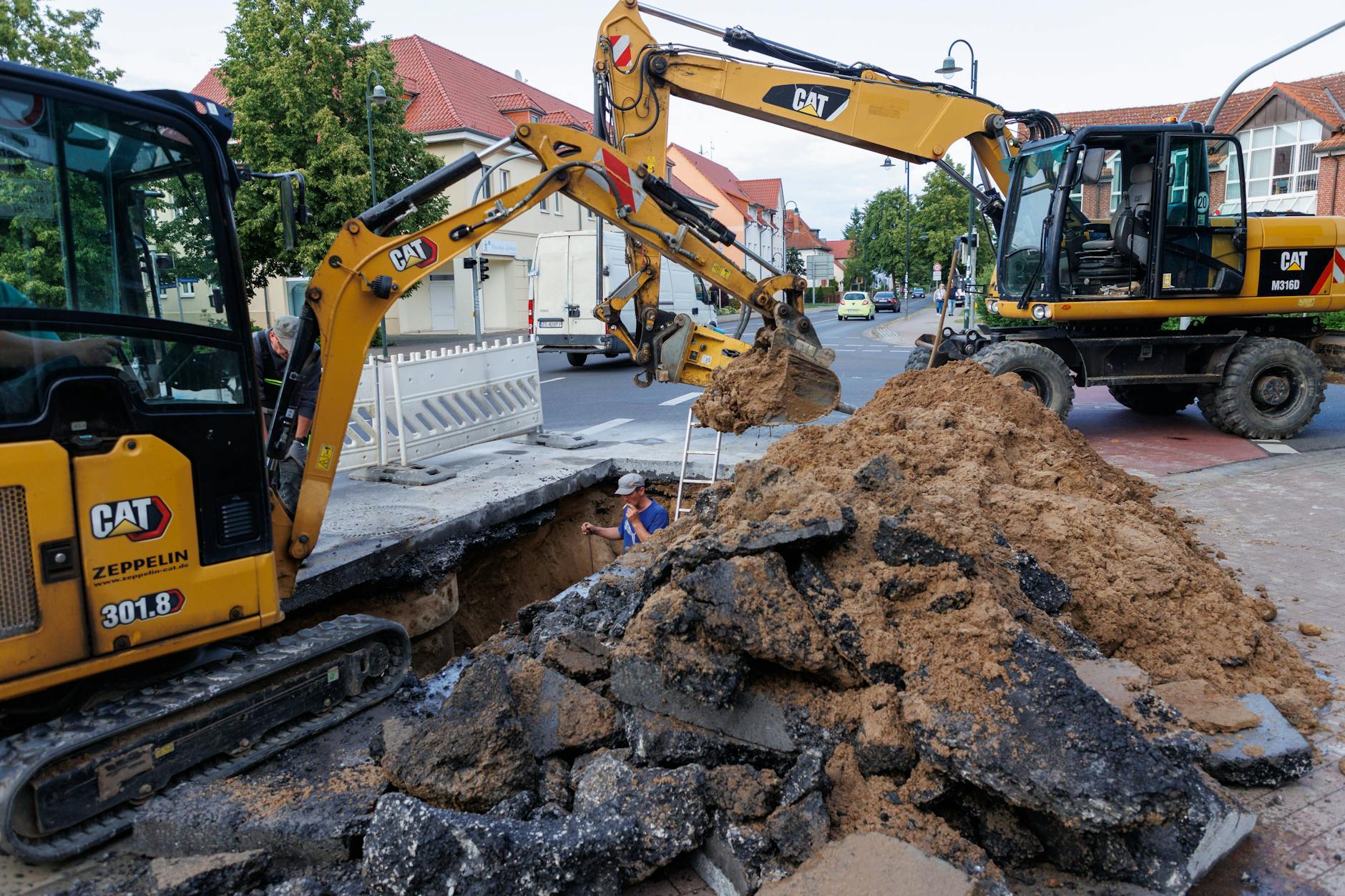 In Marzahn-Hellersdorf wird auf der Hönower Straße in Mahlsdorf bis voraussichtlich Juli gebaut.