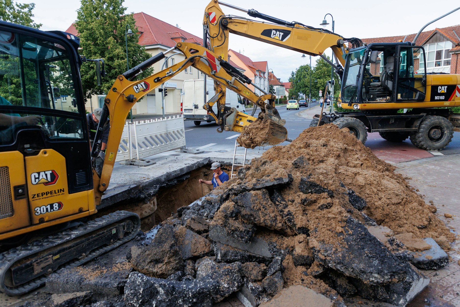 In Marzahn-Hellersdorf wird auf der Hönower Straße in Mahlsdorf bis voraussichtlich Juli gebaut.