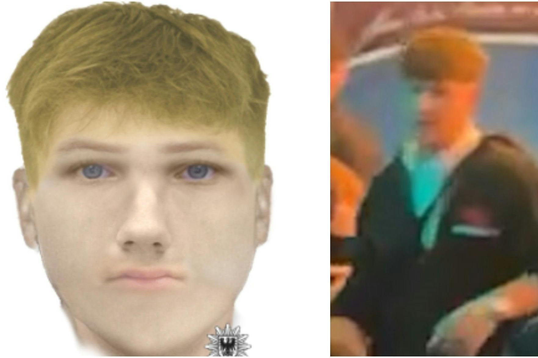 Mit diesem Phantombild und einem kurzen Video der Prügelei sucht die Polizei Brandenburg nach dem Schläger.