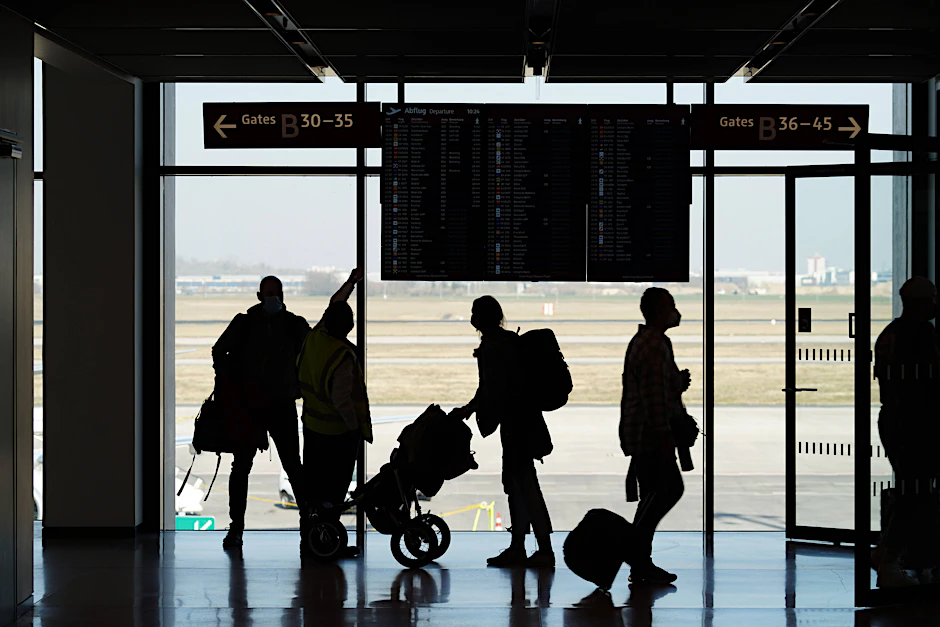 Passagiere am Flughafen Berlin Brandenburg