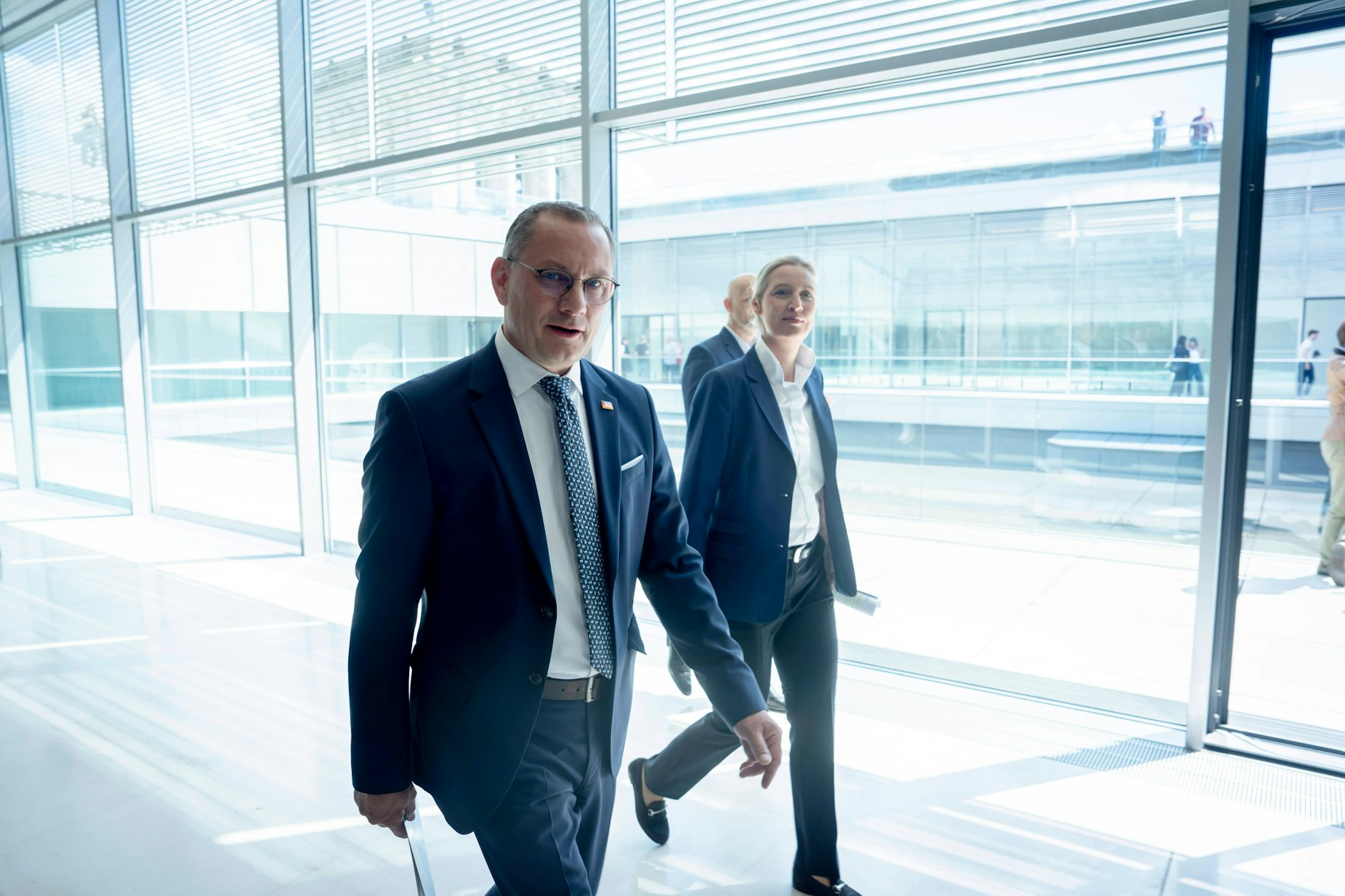 Die Parteichefs Tino Chrupalla und Alice Weidel