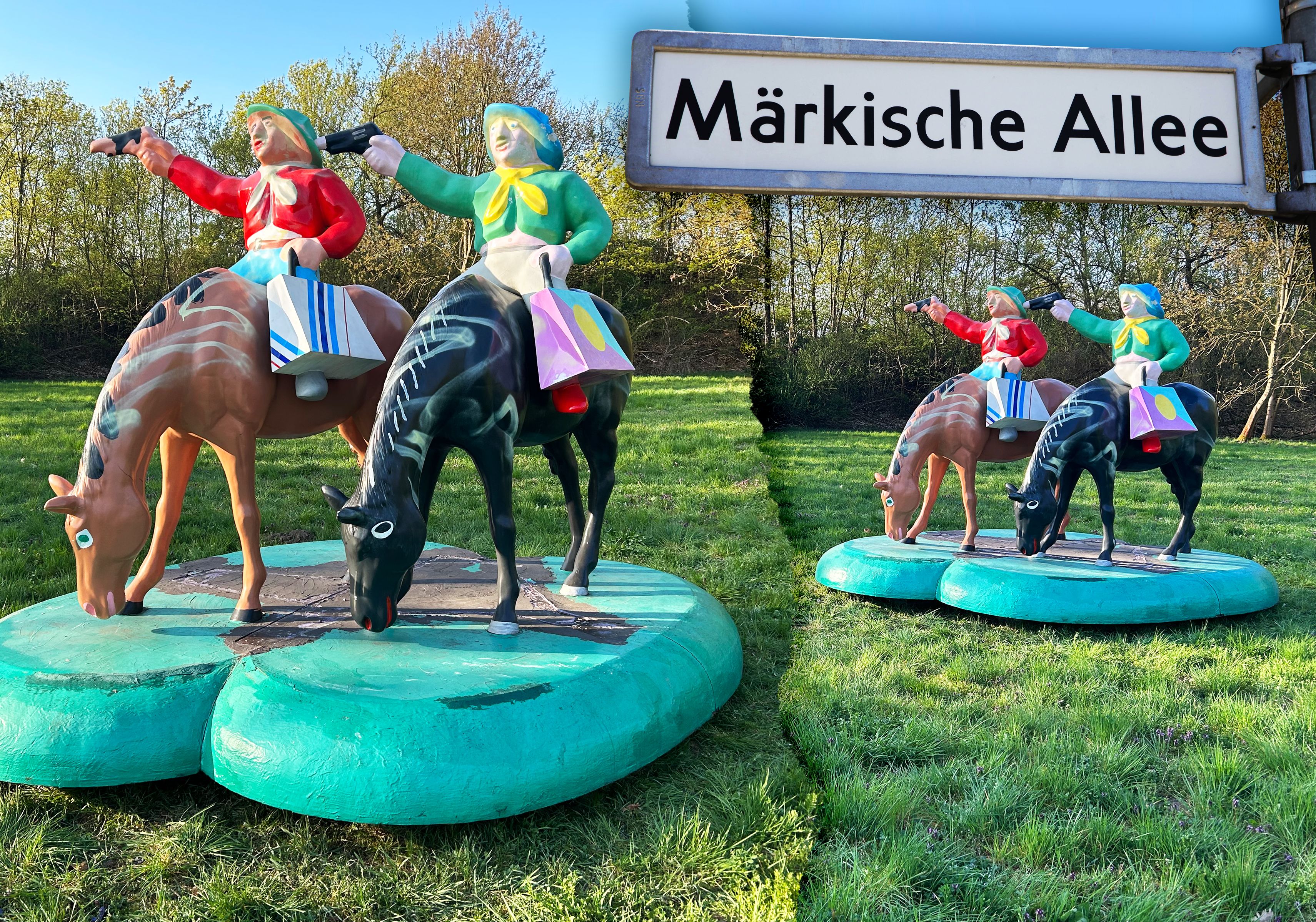 Rätsel der Märkischen Allee: Was machen die DDR-Cowboys in Biesdorf?