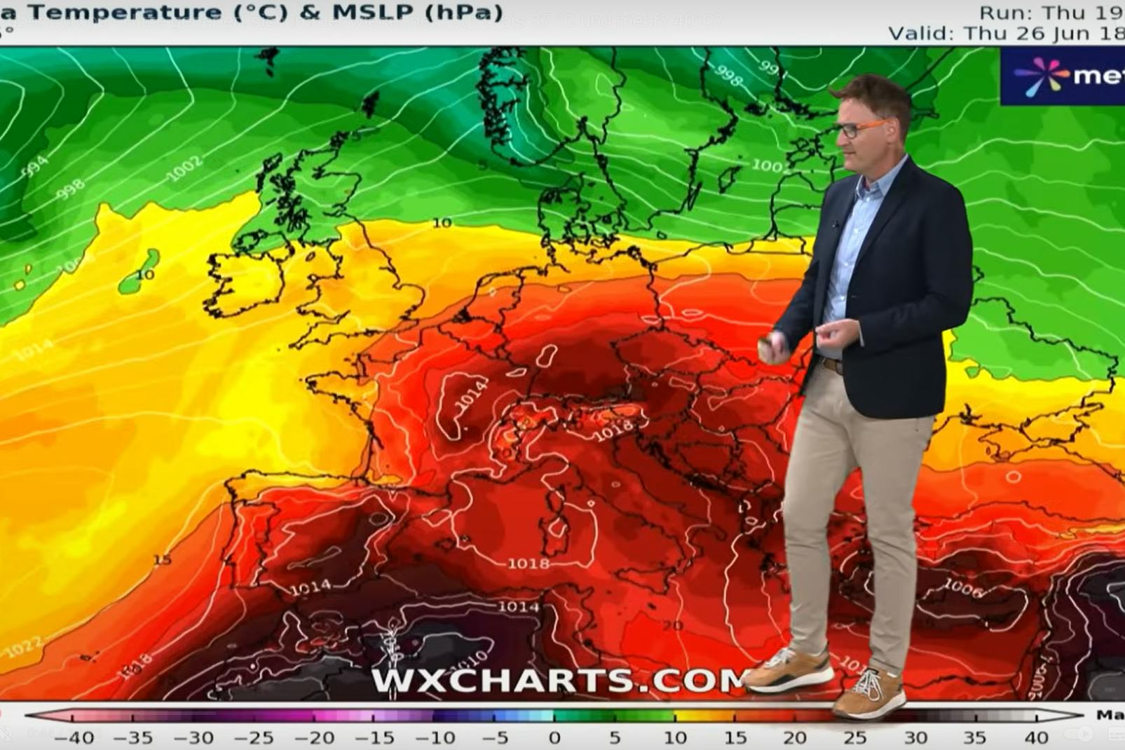 Eine Hitzekuppel hängt über Mittel- und Osteuropa, erklärt Dominik Jung von wetter.net.