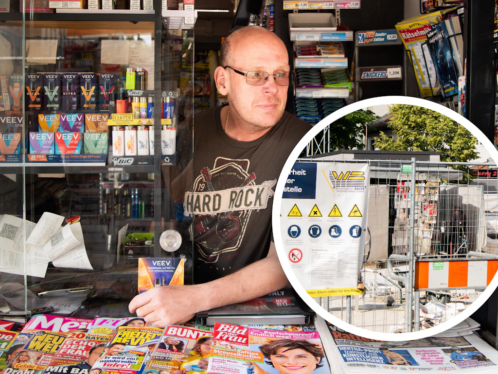 Baustellen-Irrsinn! Berliner Kiosk hinter Gittern
