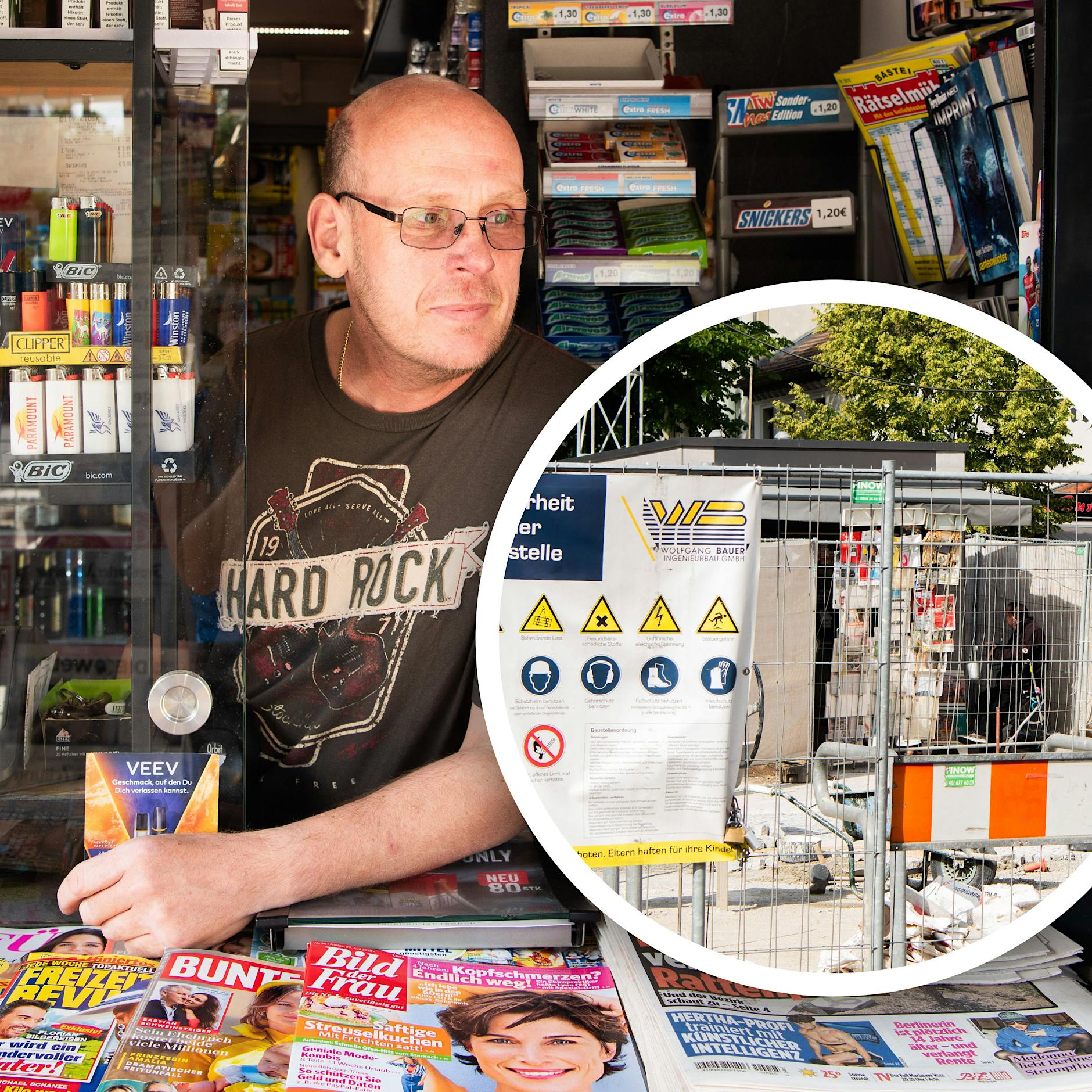 Baustellen-Irrsinn! Berliner Kiosk hinter Gittern