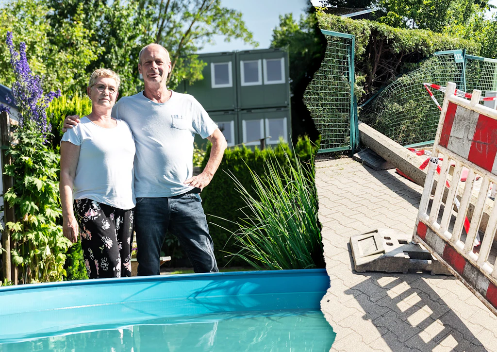 Zoff um Flüchtlingsheim in Köpenick: Container-Lkw rammt Laterne in Garten!