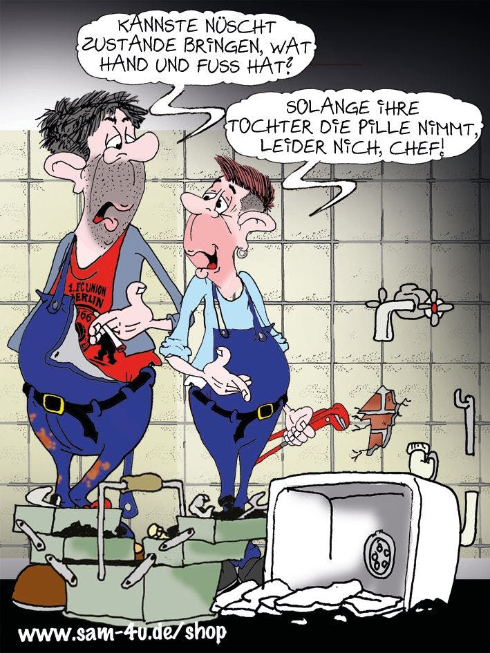Hier ist der Cartoon des Tages von Zeichner Sam Paff aus Berlin - er gehört wie immer in unsere Rubrik Witz des Tages.