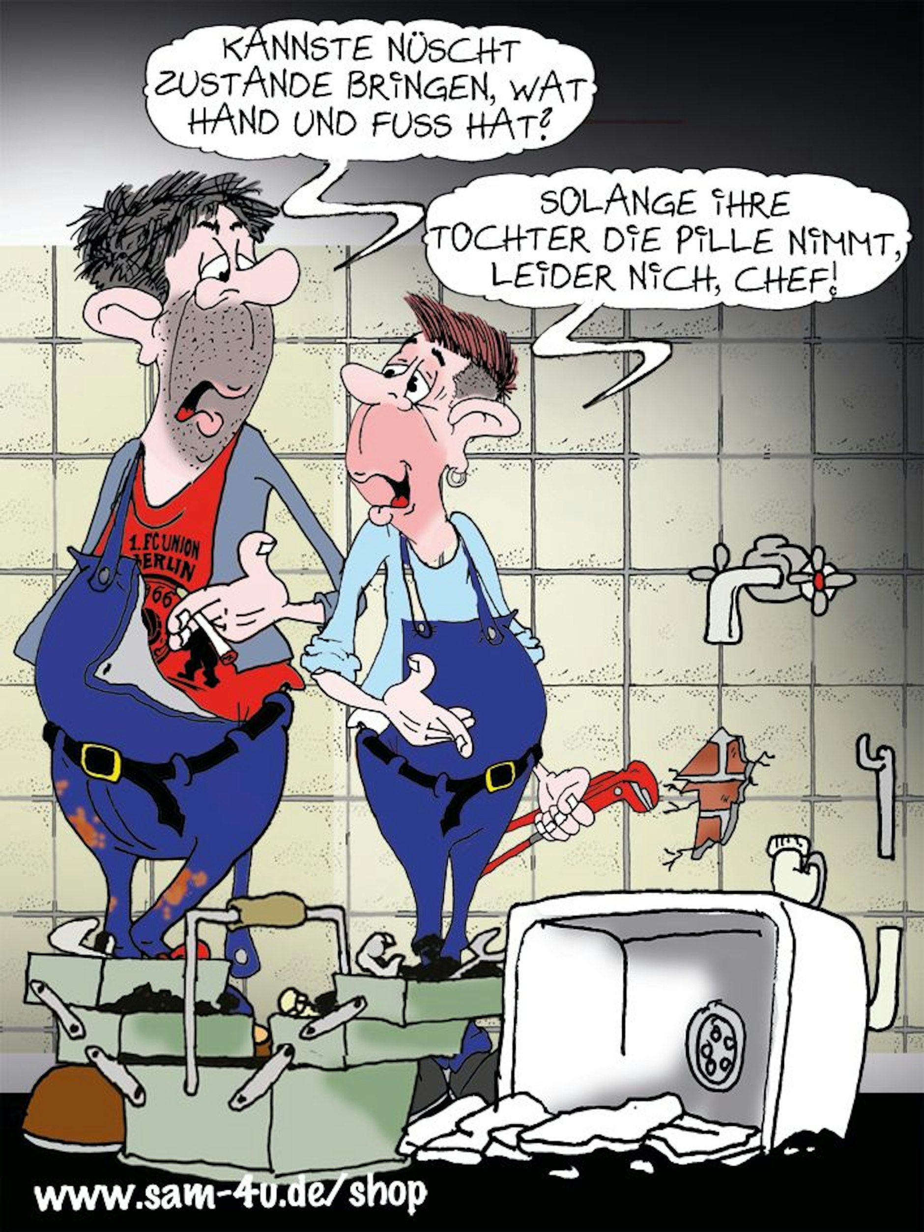 Hier ist der Cartoon des Tages von Zeichner Sam Paff aus Berlin - er gehört wie immer in unsere Rubrik Witz des Tages.