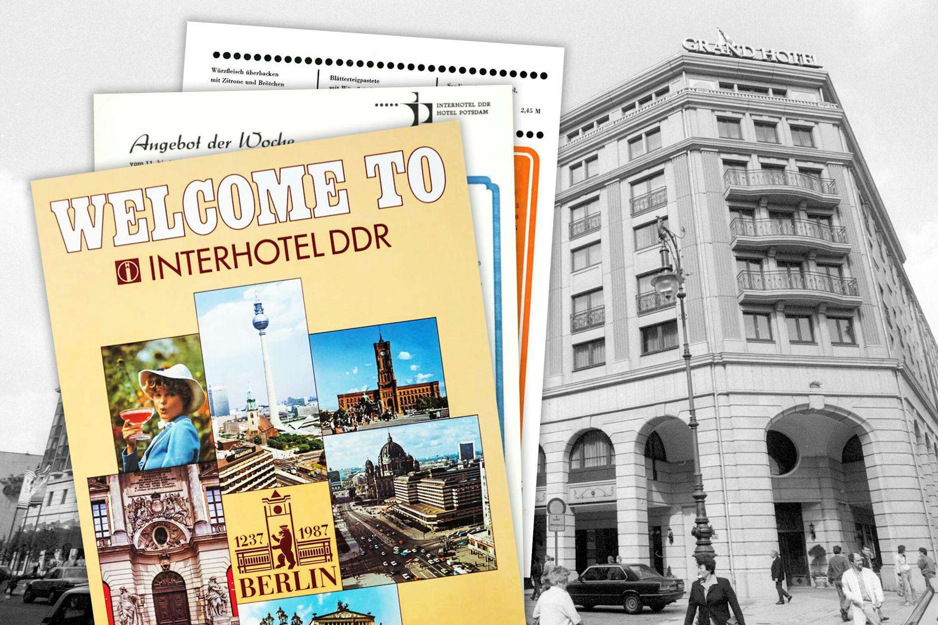 Das frühere Grand Hotel im Osten Berlins (heute: Westin Grand) gehörte auch zur Interhotel-Kette. Speisekarten der Hotels aus der DDR sind noch heute erhalten.