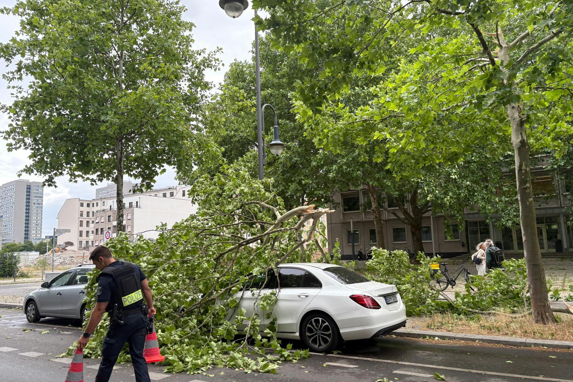 Sturmschäden in Berlin Mitte