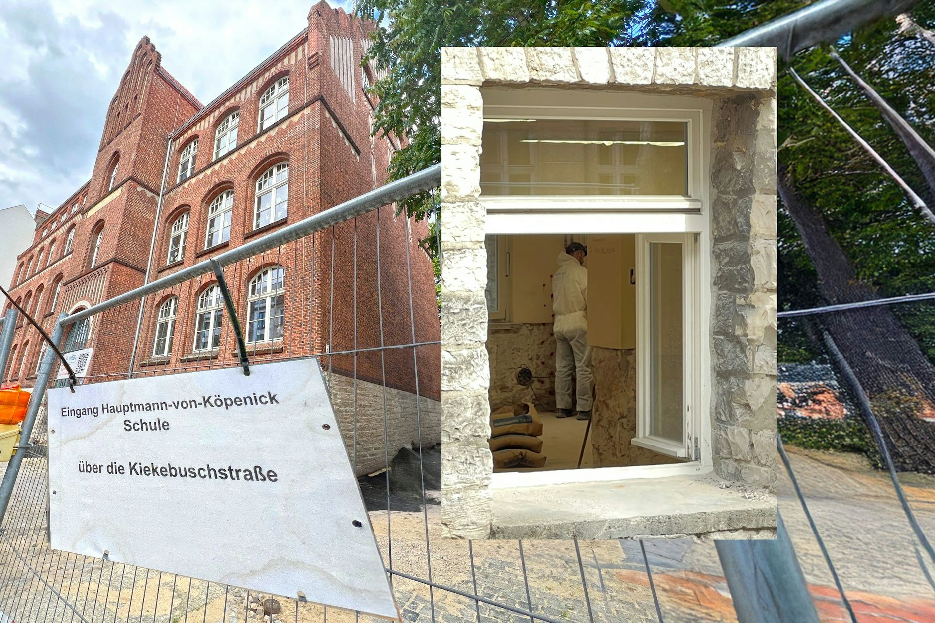 Die Hauptmann-von-Köpenick-Grundschule in Köpenick wird derzeit nach einem Schimmelbefall saniert.