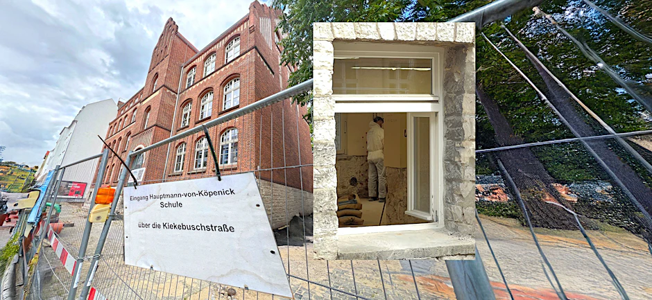 Die Hauptmann-von-Köpenick-Grundschule in Köpenick wird derzeit nach einem Schimmelbefall saniert.
