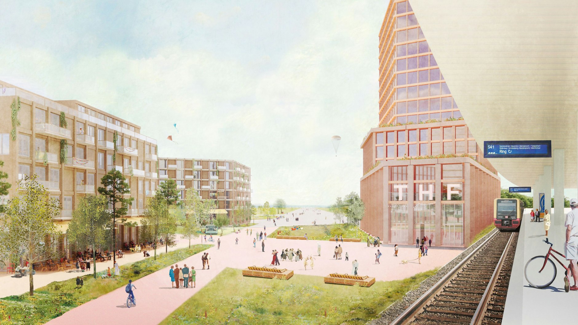 Eine neue S-Bahn-Station und ein Quartier mit 2400 Wohnung samt Kita und Schule sieht das Konzept „Seilziehn“ vor.