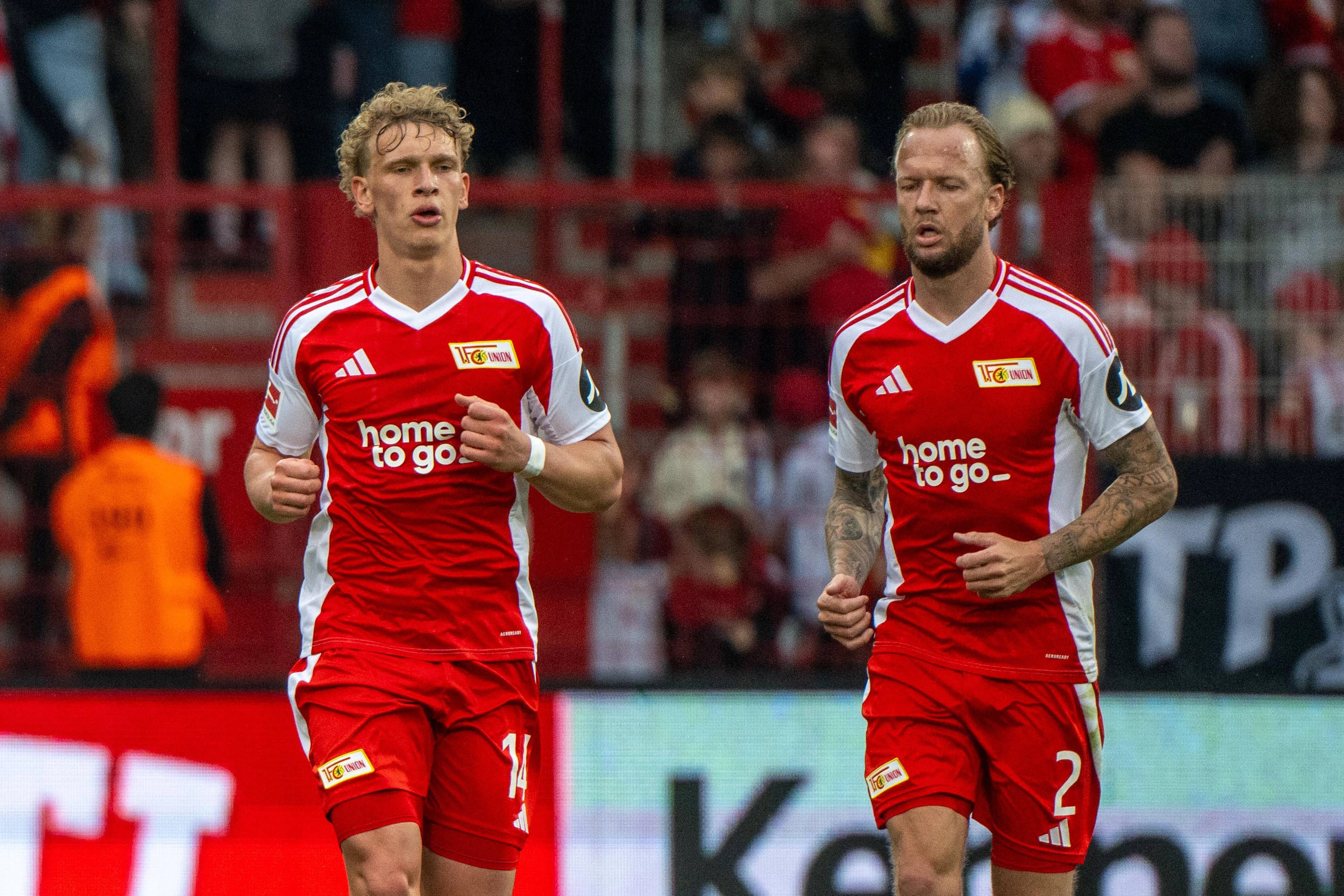 Leopold Querfeld (21) hat Kevin Vogt (33) in der vergangenen Saison den Rang beim 1. FC Union als Abwehrchef abgelaufen.