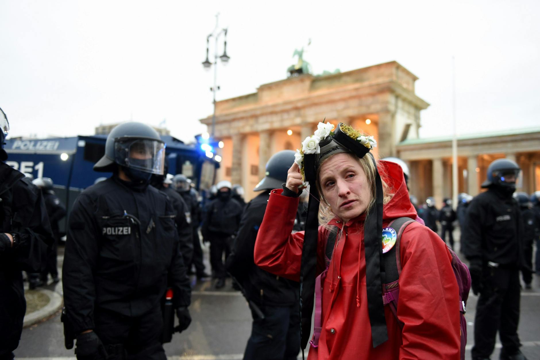 Demonstration gegen die Corona-Maßnahmen im November 2020 vor dem Brandenburger Tor