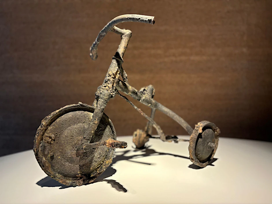 Anti-Atom-Mahnmal: Die Skulptur eines Dreirads aus Hiroshima.