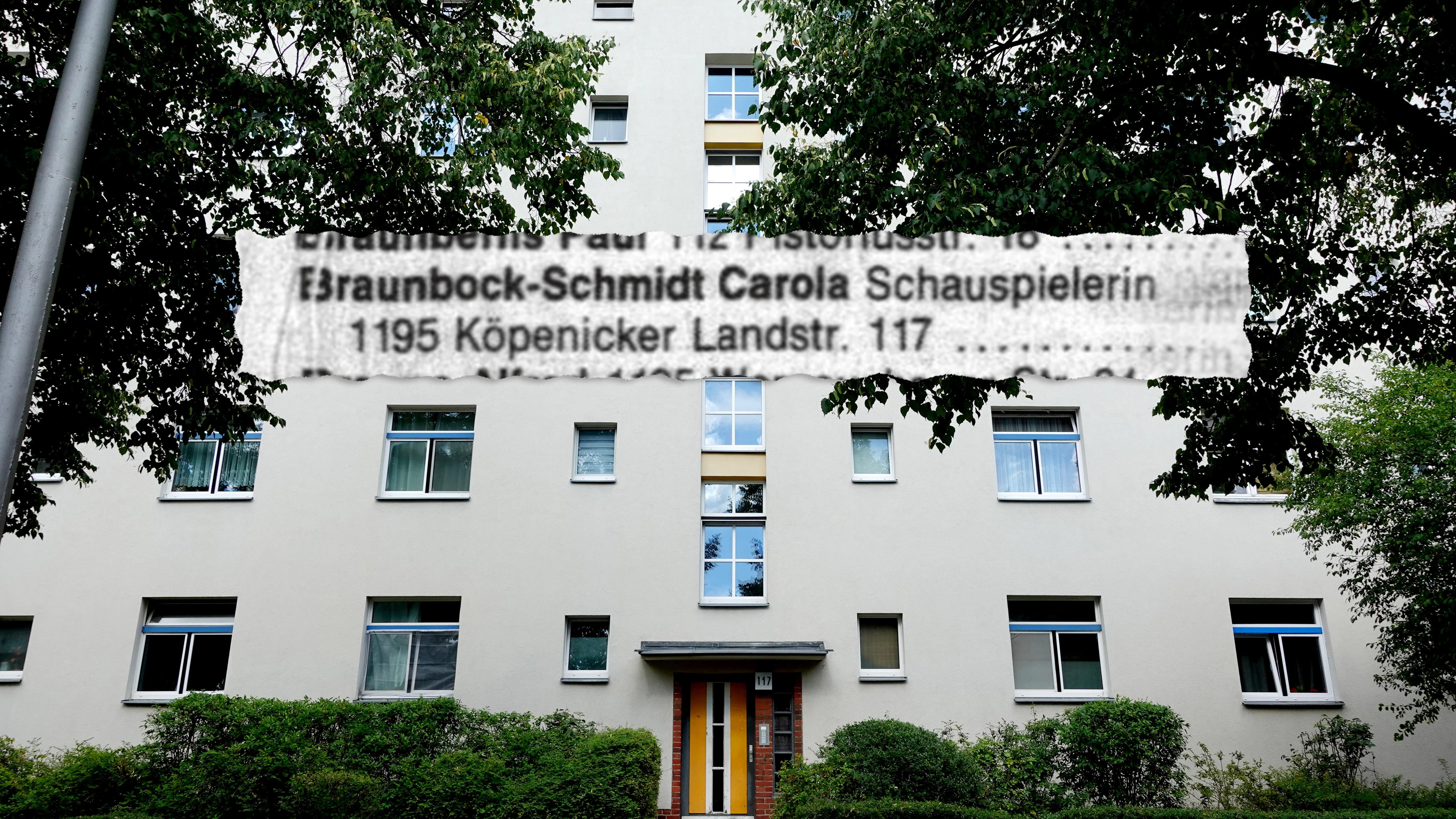 In der Köpenicker Landstraße 117: Hier wohnte Carola Braunbock, wie ein Telefonbucheintrag von 1977 zeigt.