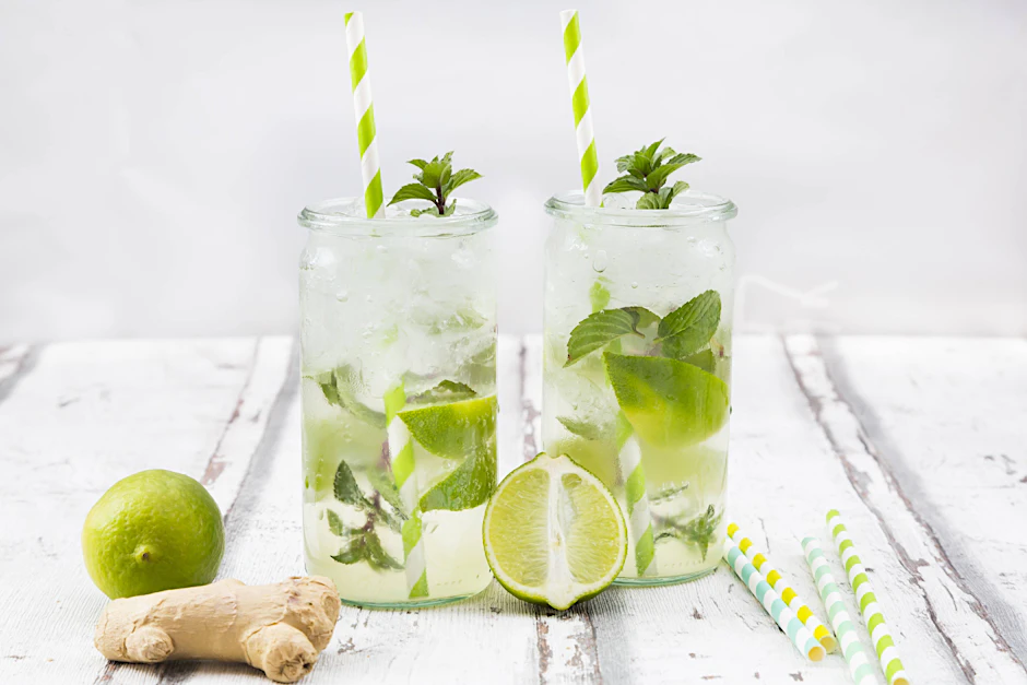 Zitronenlimonade mit Ingwer ist bei Sommerhitze genau richtig.