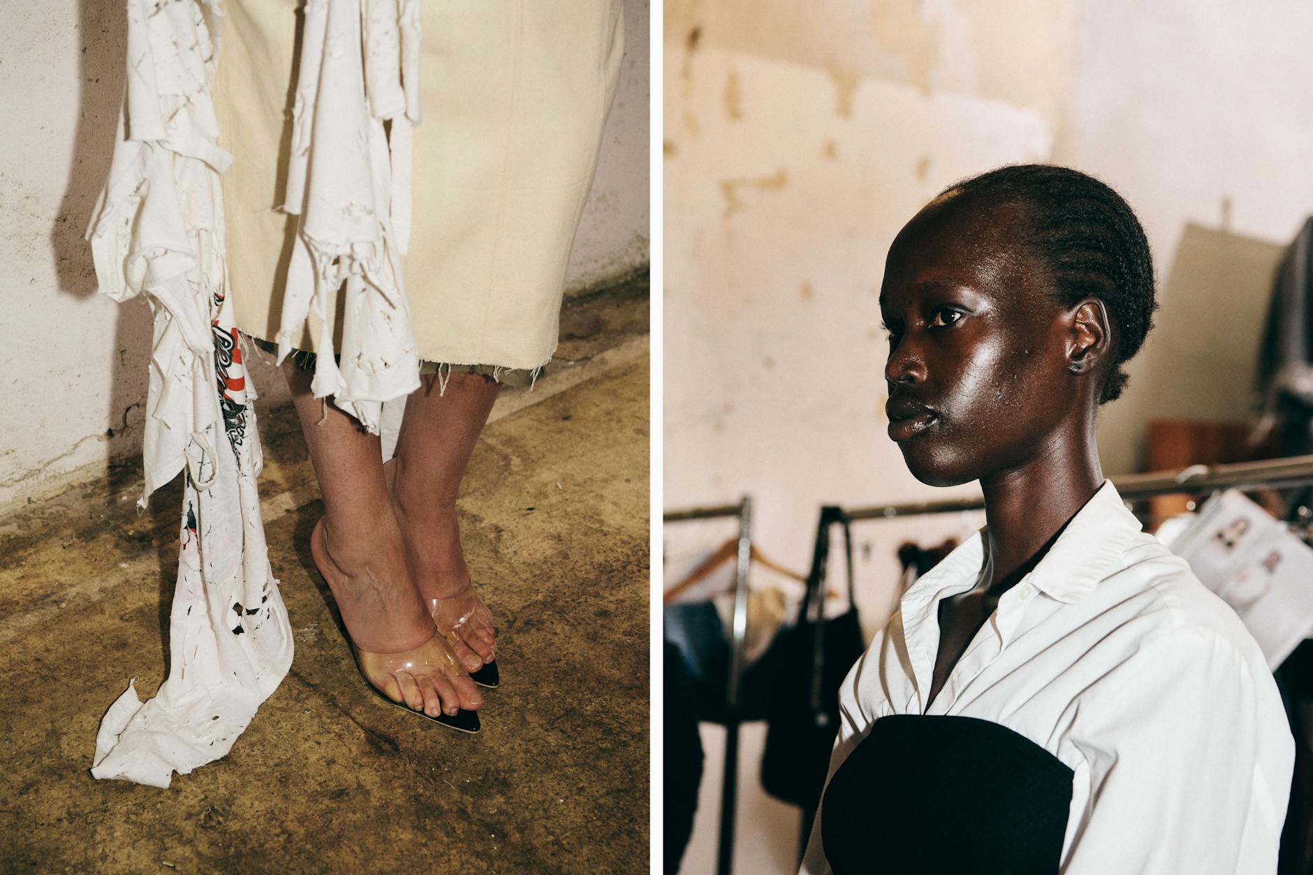 Designerin Laura Gerte präsentierte einen Fetzenlook, der in Berlin viele Fans finden dürfte.