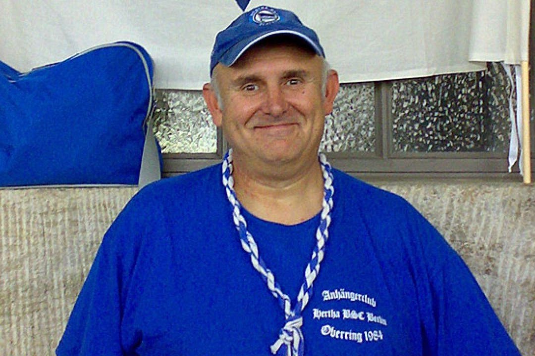 Hertha-Fan Helmut Friberg (69) verpasste in der vergangenen Saison kein einziges Spiel in Liga und Pokal.
