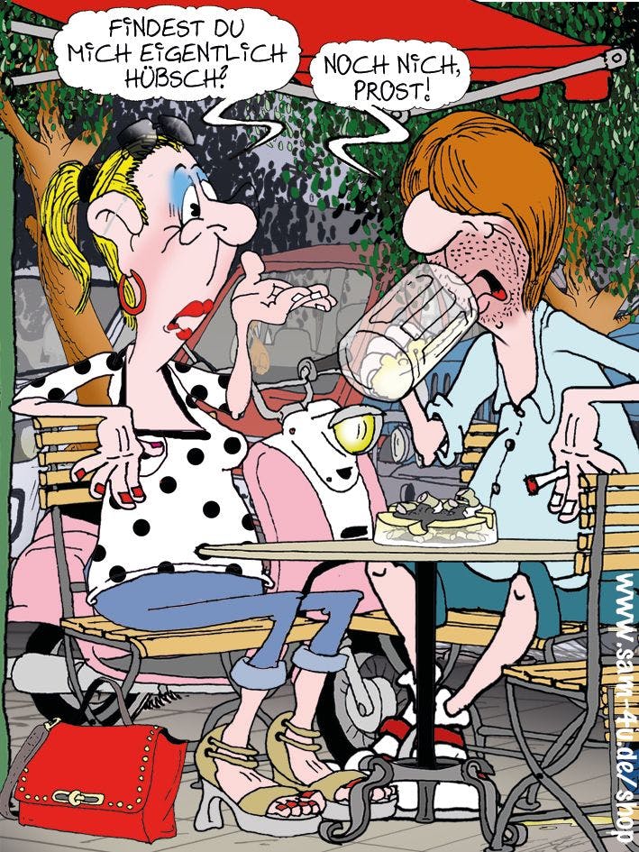 Auch heute haben wir einen genialen Cartoon des Tages von unserem Zeichner Sam Paff aus Berlin für Sie. Er rundet unsere Rubrik Witz des Tages jeden Tag perfekt ab!