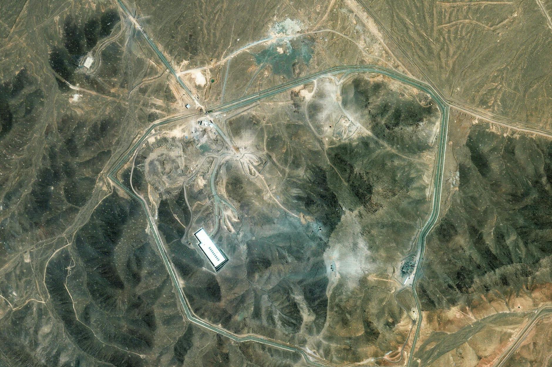 Dieses Satellitenbild zeigt die Atomanlage Fordo am 27. Juni.