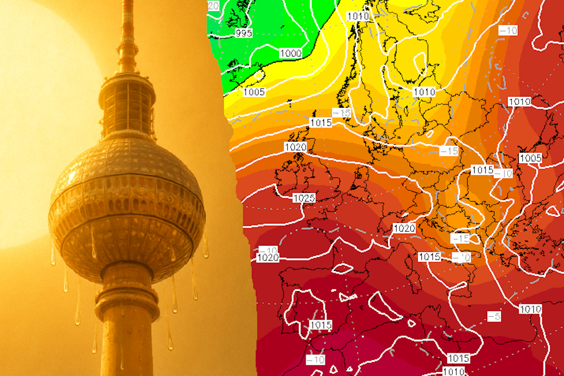 Mitte Juli soll die Hitzewelle noch einmal ungeahnte Höhen erreichen. In Berlin könnten es laut dem globalen GFS-Modell bis zu 45 Grad werden. Das wird die Stadt ordentlich ins Schwitzen bringen!