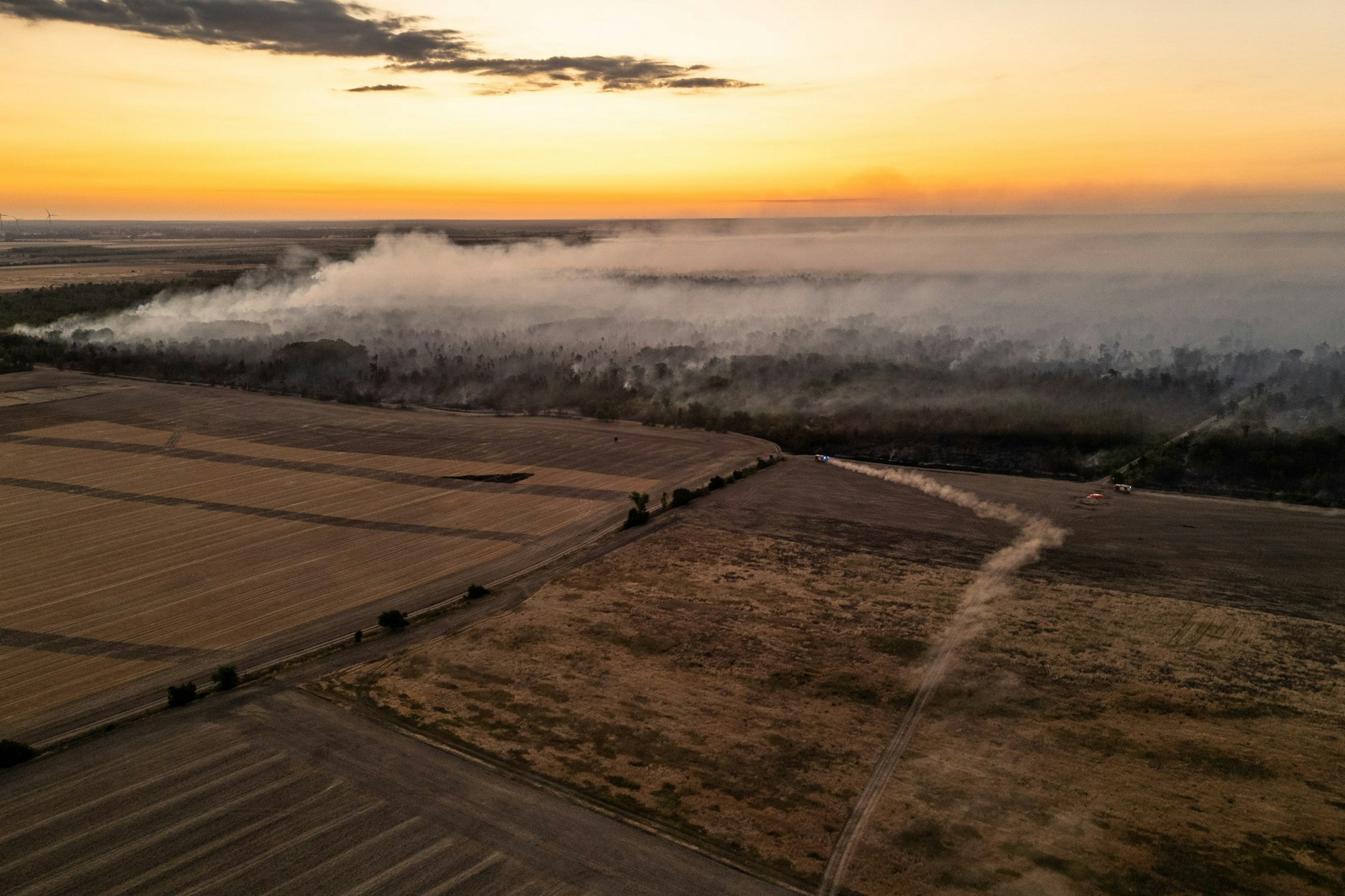 In Gohrischheide ist der Waldbrand weiterhin nicht unter Kontrolle.