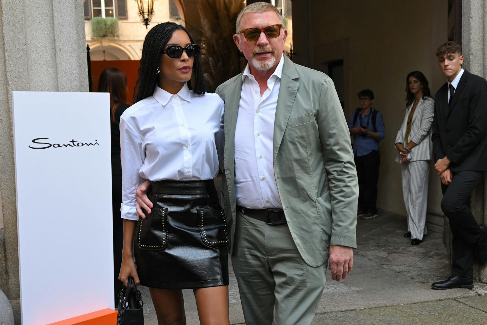Boris Becker und Lilian de Carvalho Monteiro bei einem Event 2023.