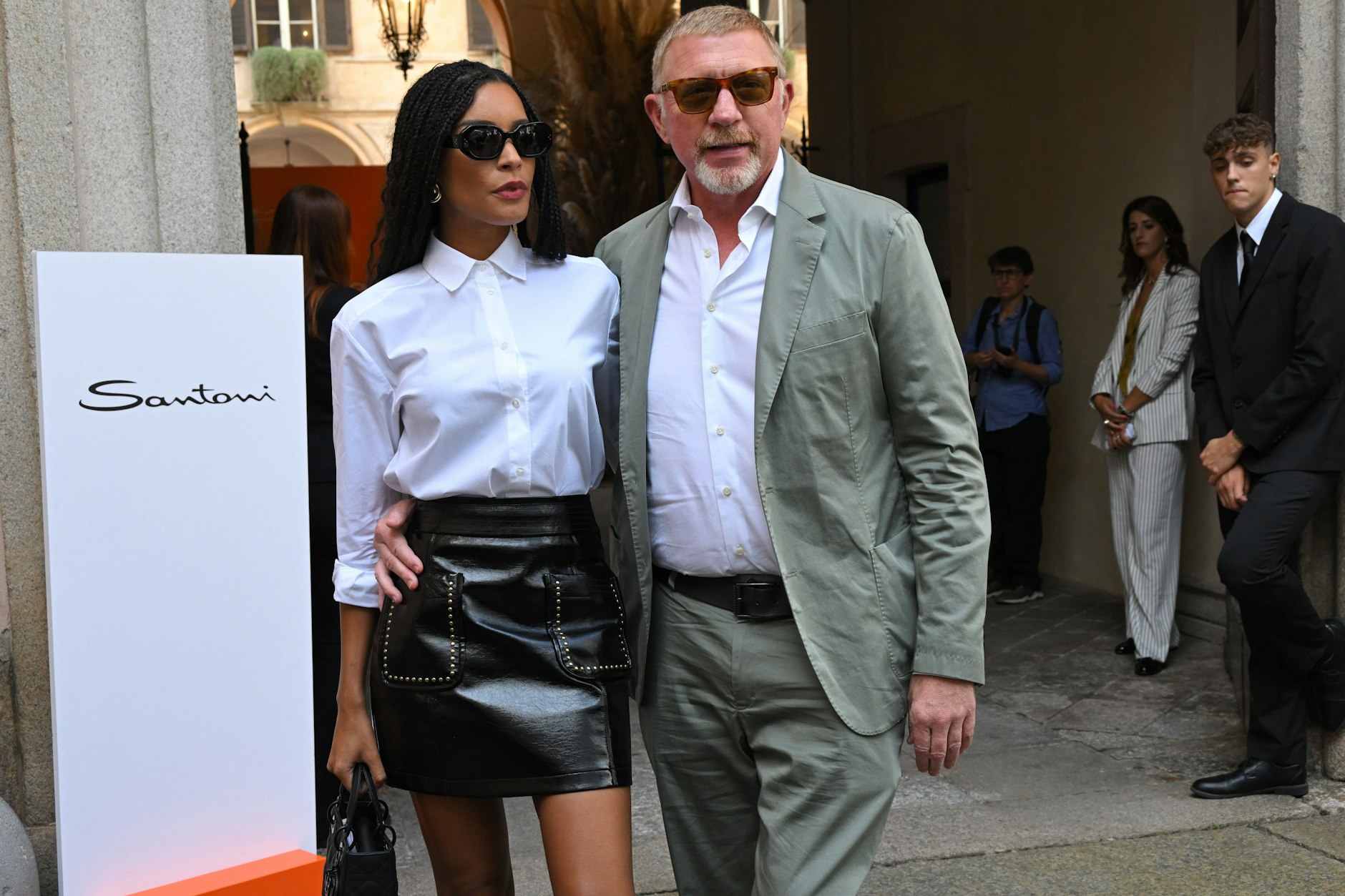 Boris Becker und Lilian de Carvalho Monteiro bei einem Event 2023.