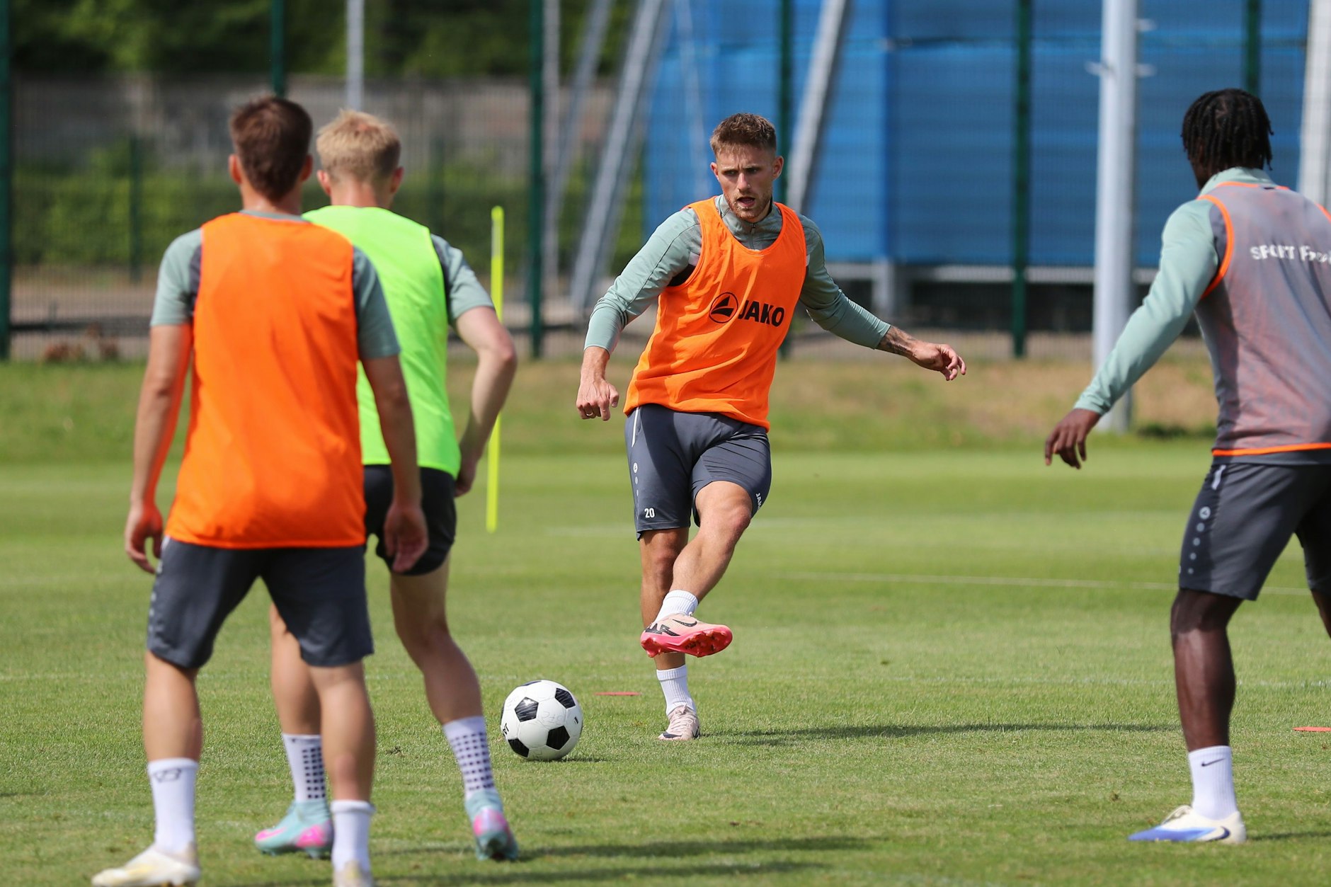 Leandro Putaro war beim BFC Dynamo schon am Ball, absolvierte die ersten Trainingseinheiten mit seinen neuen Kollegen.